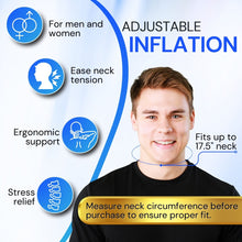 Load image into Gallery viewer, Man measuring neck for the EverRelief Cervical Neck Traction Device for neck, back and shoulder pain relief.