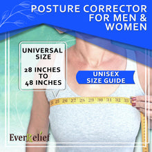Load image into Gallery viewer, A women using a posture corrector because of fatigue, collarbone, neck back or shoulder pain needing to prevent slouching and hunching