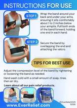 Load image into Gallery viewer, Instructions for using a compression band with step-by-step guidance and product images.