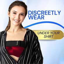 Load image into Gallery viewer, Women wearing the EverRelief Breast Stabilizer Band discreetly under her clothes