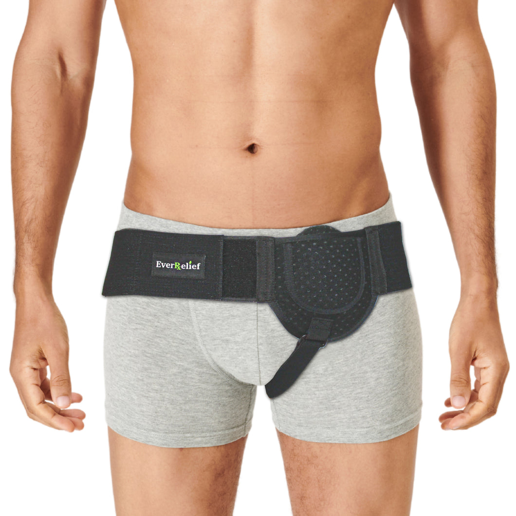 EverRelief Hernia Belts for Men, Left or Right Side Hernia Support Belt, Perfect for Pre or Post Surgery Relief, Adjustable Hernia Support for Men Inguinal or Groin Strain