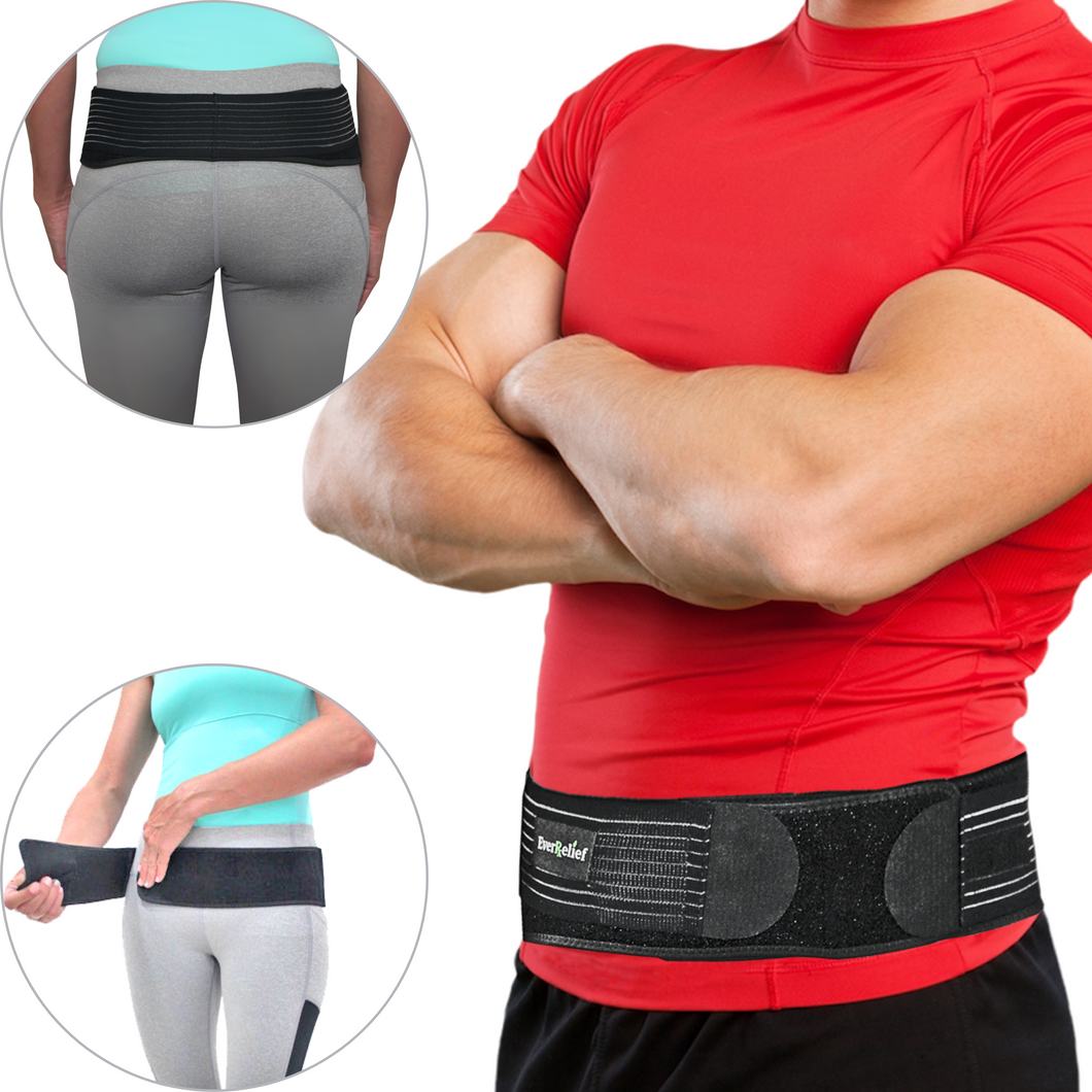 EverRelief Sacroiliac Support belt to relieve pain and swelling from sciatica flareups.