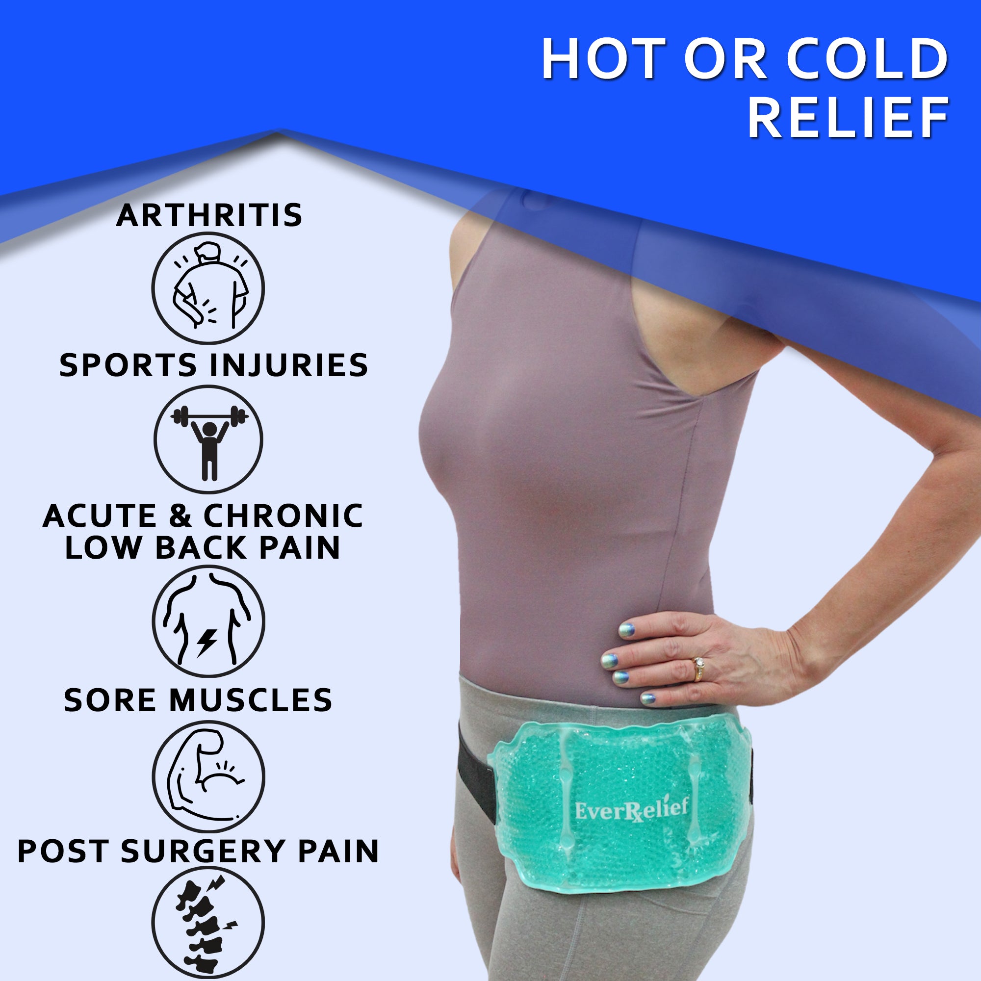 NatraCure Hot or Cold Hip and Lower Back Pain Relief Wrap for Lumbar  Backache, Herniated Discs, Stiff Hips, Bursitis, Sciatica, & Arthritis -  Hip