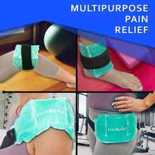 Load image into Gallery viewer, Ice Pack for Back Pain Relief with Elastic Strap by EverRelief - Hot or Cold Reusable Gel Bead Back Therapy Wrap Supports Pain, Swelling &amp; Soreness from Injuries, Joint pain or Muscle Stiffness