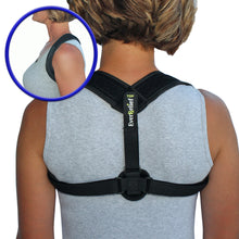 Load image into Gallery viewer, A women using a posture corrector because of fatigue, collarbone, neck back or shoulder pain needing to prevent slouching and hunching