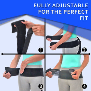 EverRelief SI Belt Hip Brace- Sacroiliac Joint Support for Men & Women-Fully Adjustable Sciatica Brace Relieves Back, Pelvic & Hip Pain