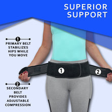 Load image into Gallery viewer, EverRelief SI Belt Hip Brace- Sacroiliac Joint Support for Men &amp; Women-Fully Adjustable Sciatica Brace Relieves Back, Pelvic &amp; Hip Pain