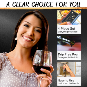 The Sippin’It 4 Piece wine opener set including an foil cutter, air pressure wine bottle opener, wine aerator pourer and wine vacuum sealer all in a high quality gift set.