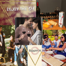 Load image into Gallery viewer, The Sippin’It wine aerator pourer instantly aerates by injecting air bubbles directly into the wine as you pour releasing aromas and intensifying flavor with a drip-free pour.
