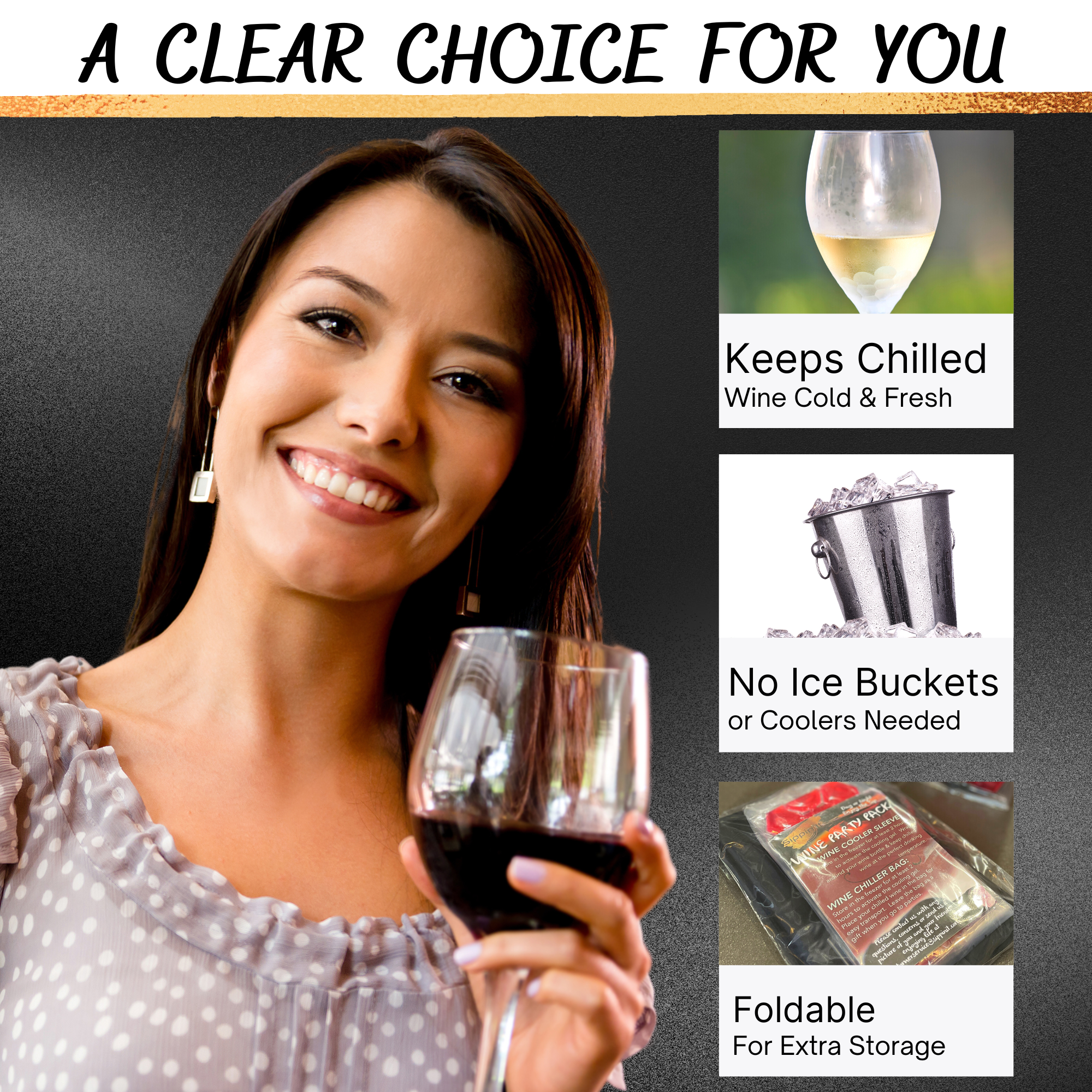 2 Piece Wine Party Pack - Freezable Wine Chillers by Sippin'It – EverRelief