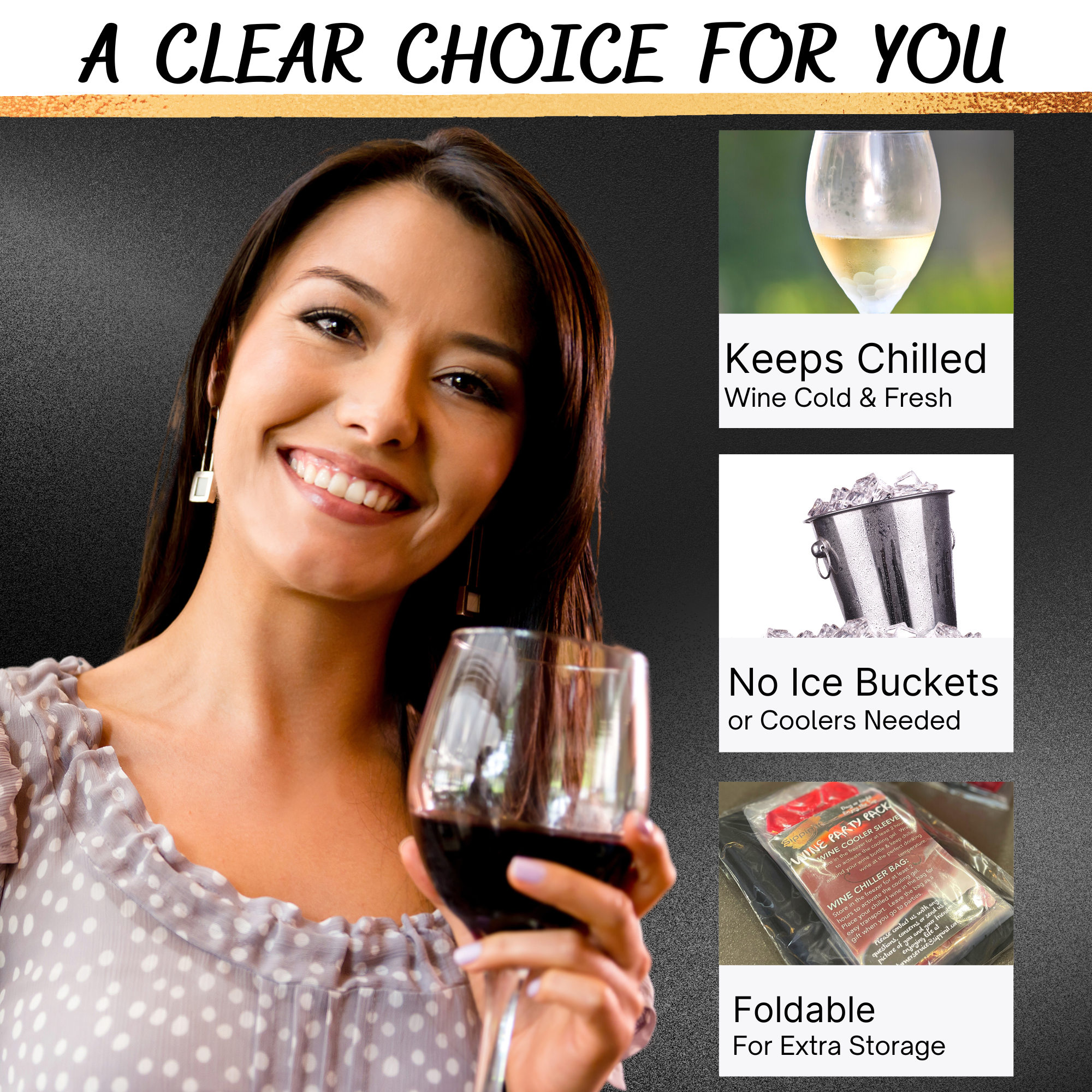 Wine Chiller, Iceless Wine Cooler Keeps Wine Cold up to 6 Hour, Fits Most  750ml